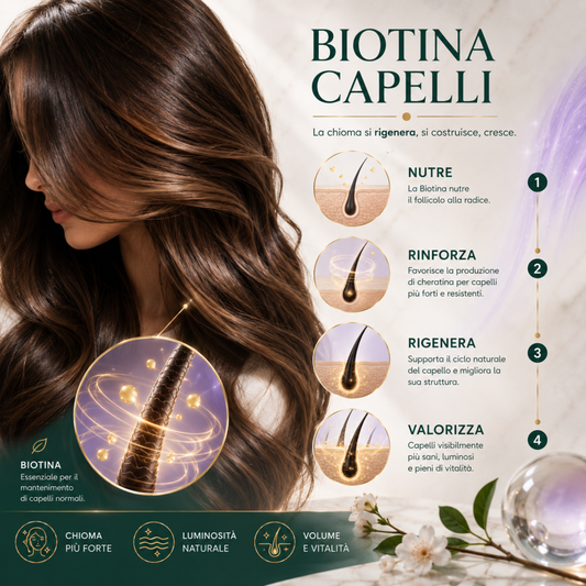 BIOTINA E COLLAGENE, Integratori per Capelli e Pelle. Biotina capelli donna, 90 compresse. Acido Ialuronico, Zinco, Collagene, Biotina per crescita capelli, unghie, pelle e articolazioni. BIOGENX