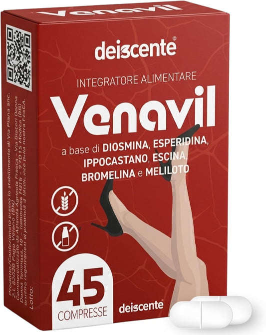 Integratore con Diosmina e Esperidina per Microcircolo e Gambe Gonfie - VENAVIL