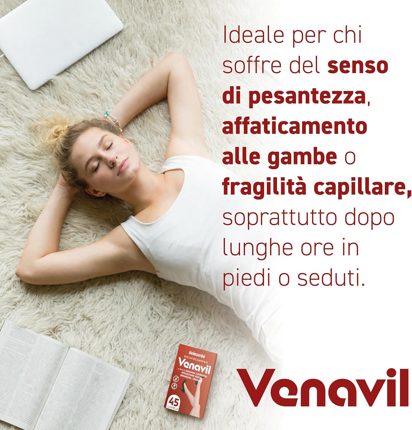 Integratore con Diosmina e Esperidina per Microcircolo e Gambe Gonfie - VENAVIL
